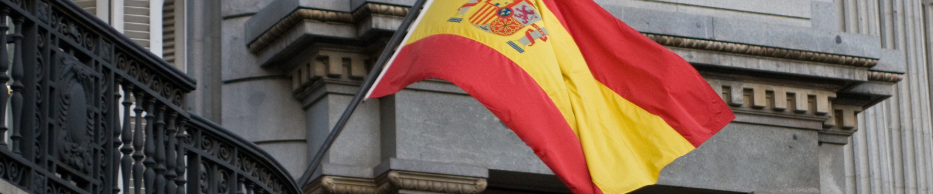 spanish flag in city
